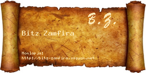 Bitz Zamfira névjegykártya